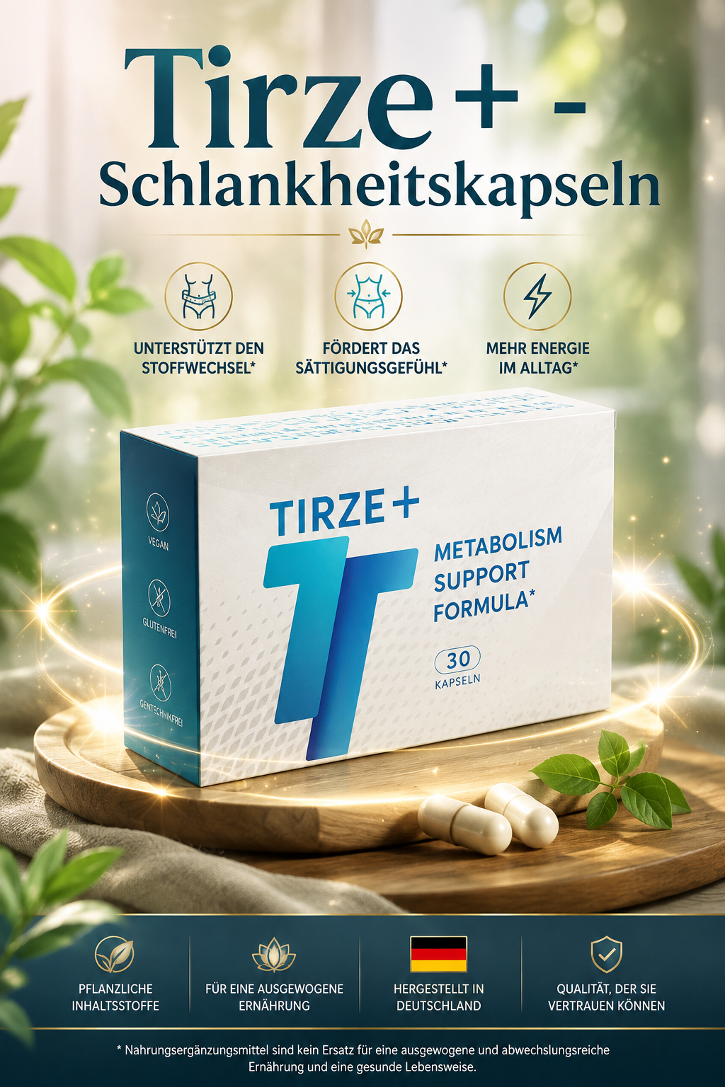Tirze+ Kapseln mit pflanzlichen Inhaltsstoffen